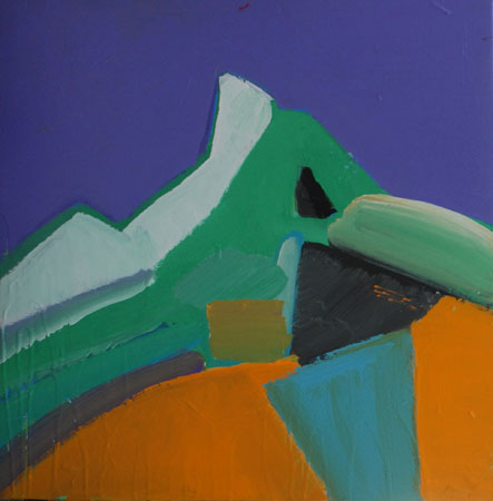 monte su fondo viola